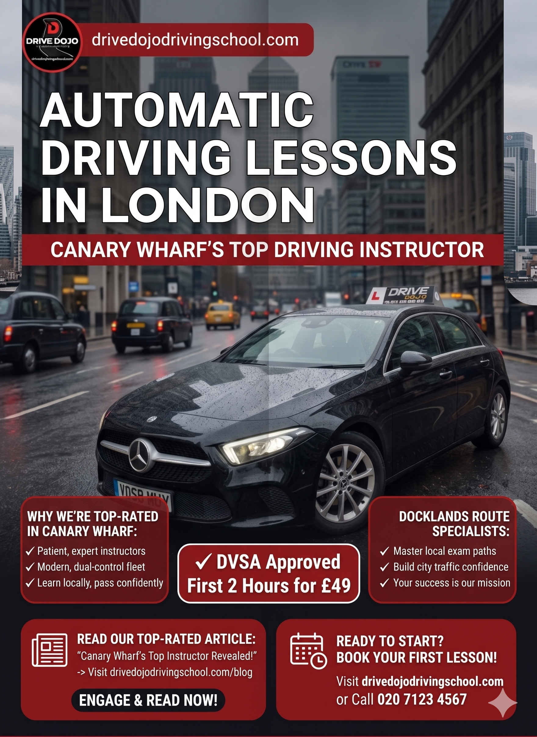 Top Driving Instructor Near Me — Drive Dojo Canary Wharf